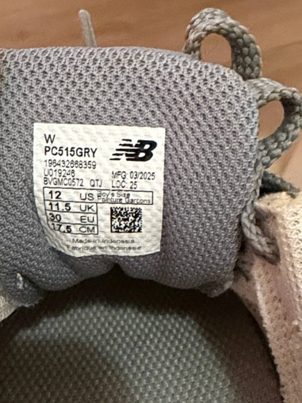 New Balance Kids Gray Mesh & Suede Sneakers